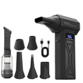 Cordless Turbo Air Blower 110,000 RPM 4000mAh Rechargeable with LED Light, Multi-Nozzle