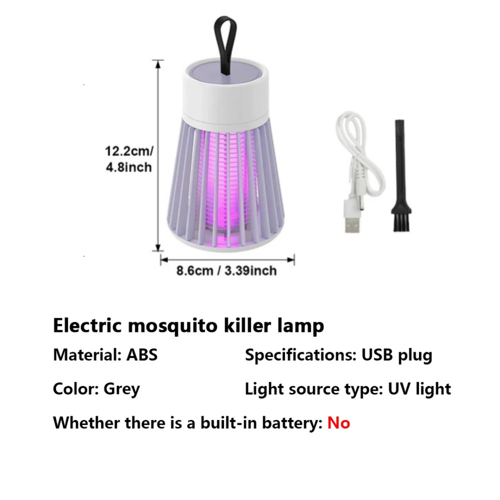 2-in-1 Electric Mosquito Zapper and LED Night Light, USB Powered Bug Killer for Indoor and Outdoor Use
