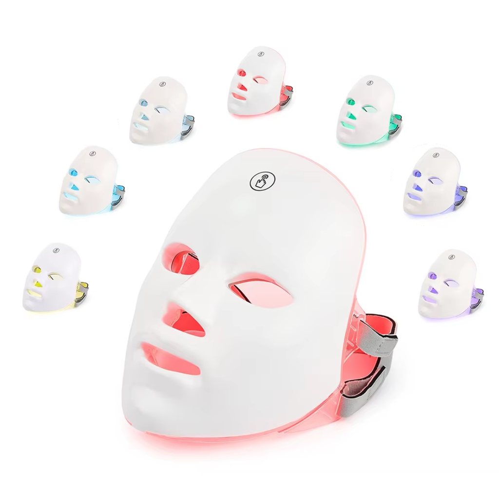 Rechargeable 7 Colour LED Face Mask with Photon Therapy for Skin Rejuvenation