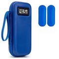 Portable Insulin Cooler Travel Case with Temperature Display and 2 Ice Packs, Blue