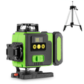 16-Line 4D Green Laser Level Self-Leveling 360 with Bluetooth Remote, 1.5m Tripod and Rechargeable Battery