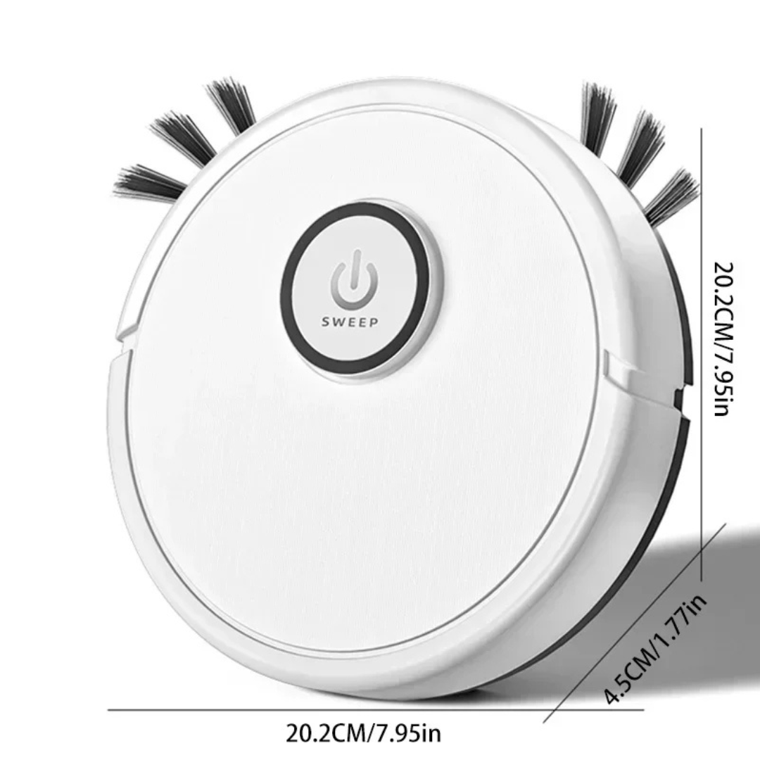 3-in-1 Intelligent Robot Vacuum Cleaner with Mop, 6000Pa Suction, Laser Navigation, Sweep and Mop Combination in White