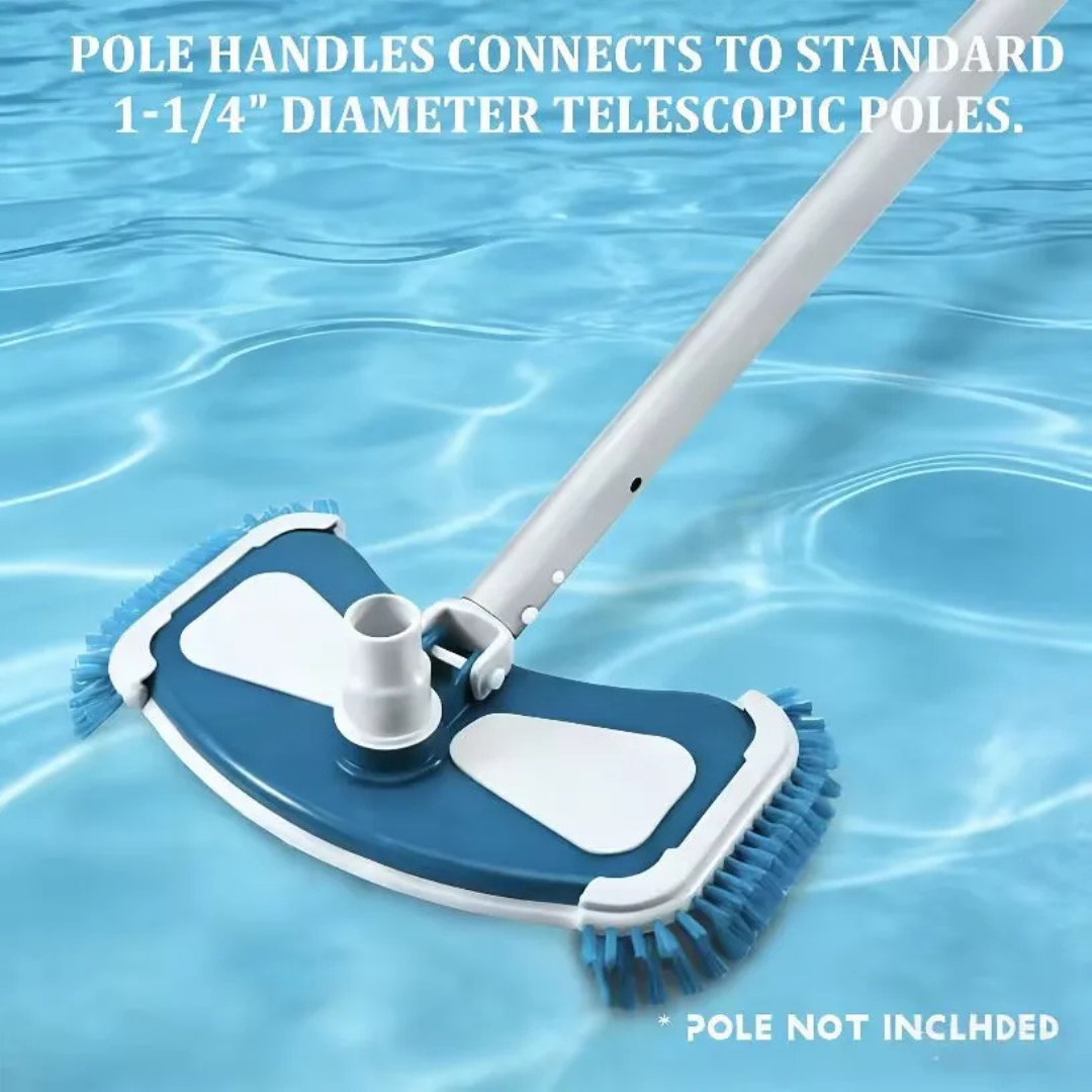 Pool Vacuum Head with Side Brushes and Swivel Connection