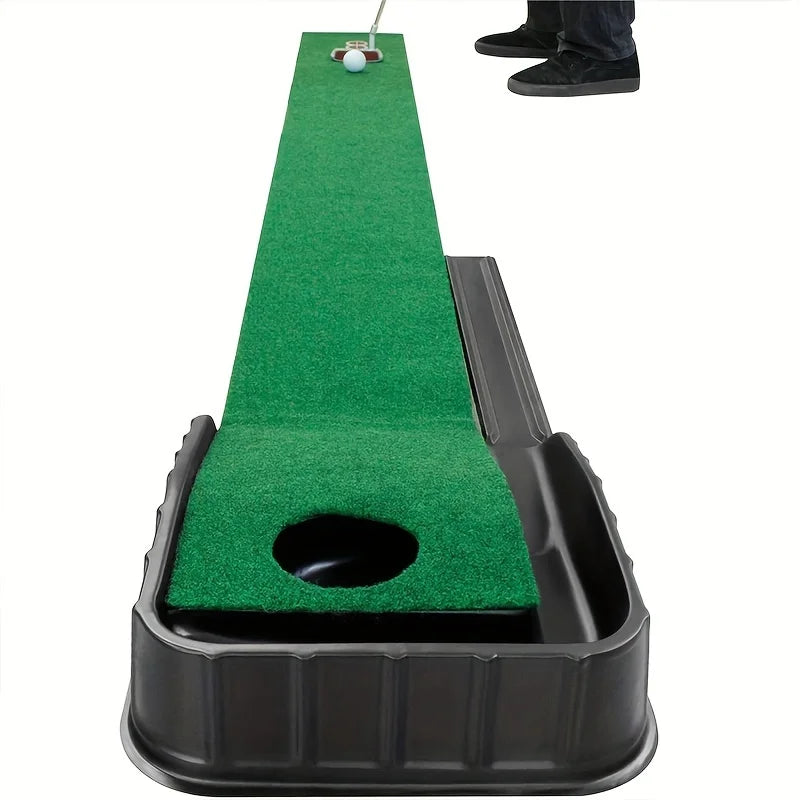 Golf Putting Mat Indoor Practice Green with Automatic Ball Return