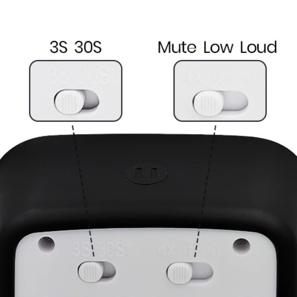 60 Minute Visual Analogue Timer with Alarm and Protective Case, Black, Pomodoro