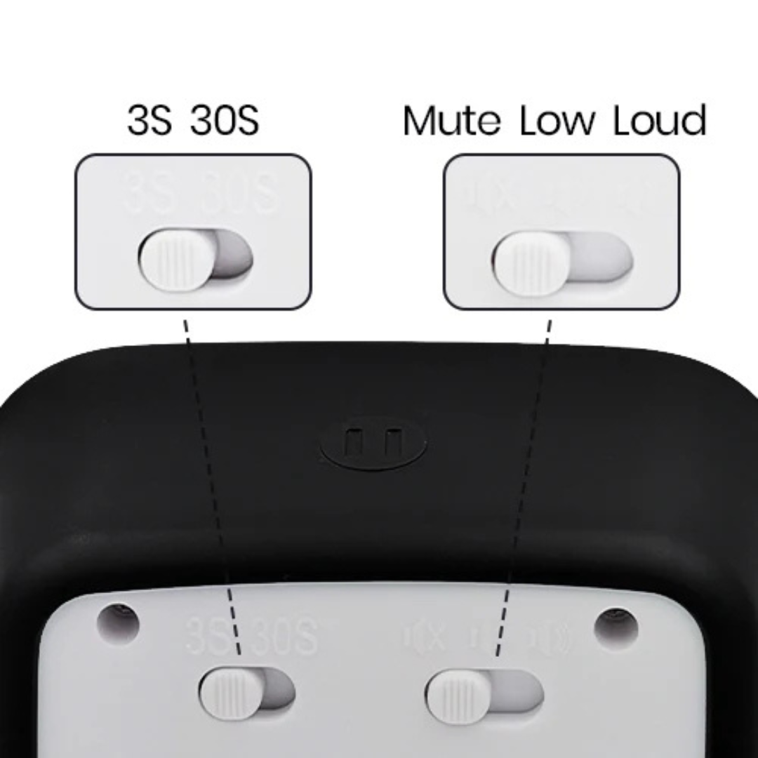 60 Minute Visual Analogue Timer with Alarm and Protective Case, Black, Pomodoro