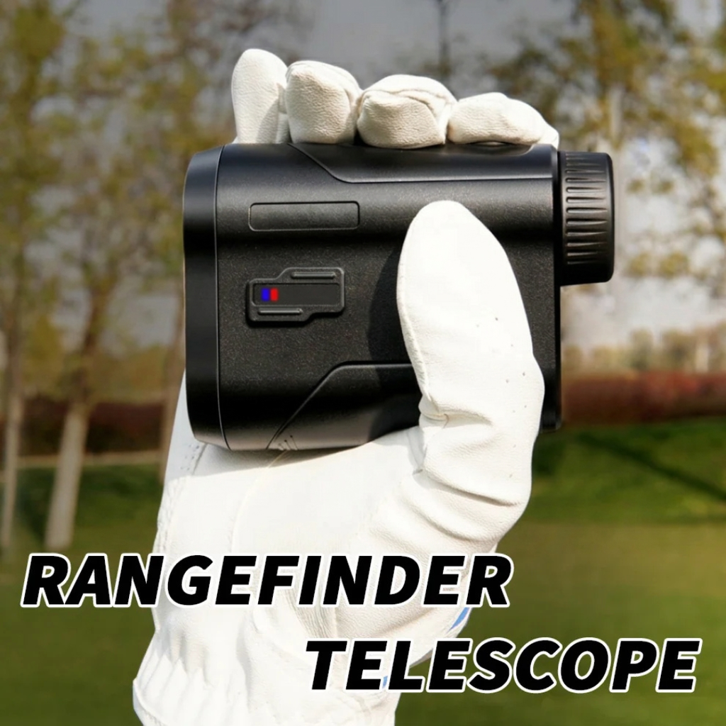 Golf Laser Rangefinder 600m with Slope Compensation, 6x Magnification and USB-C Charging, Black