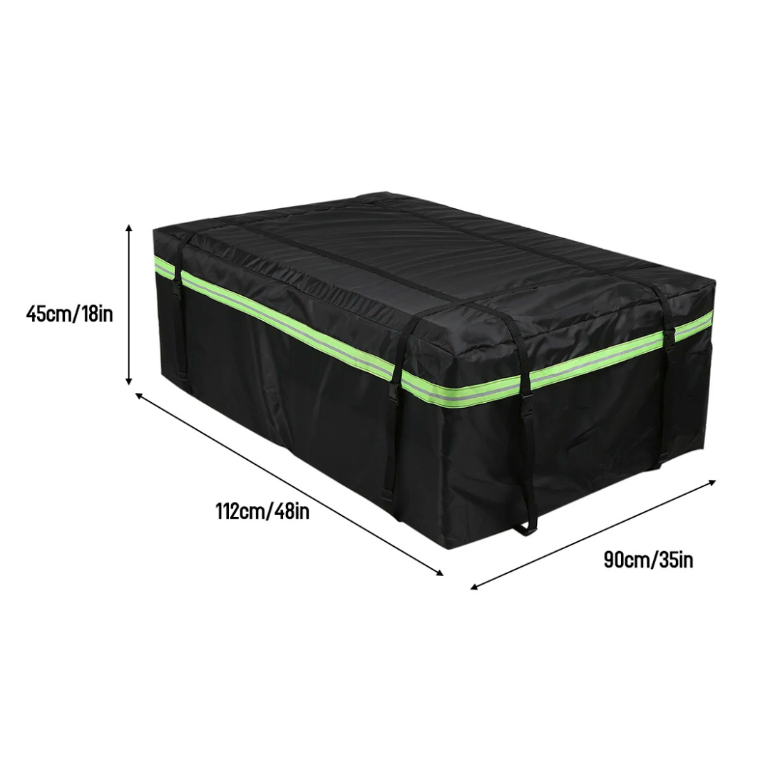 Rooftop Cargo Bag 425L, Waterproof, Heavy Duty, Roof Rack, Storage Bag, Universal Fit, Travel, Camping, Night Reflective Strip