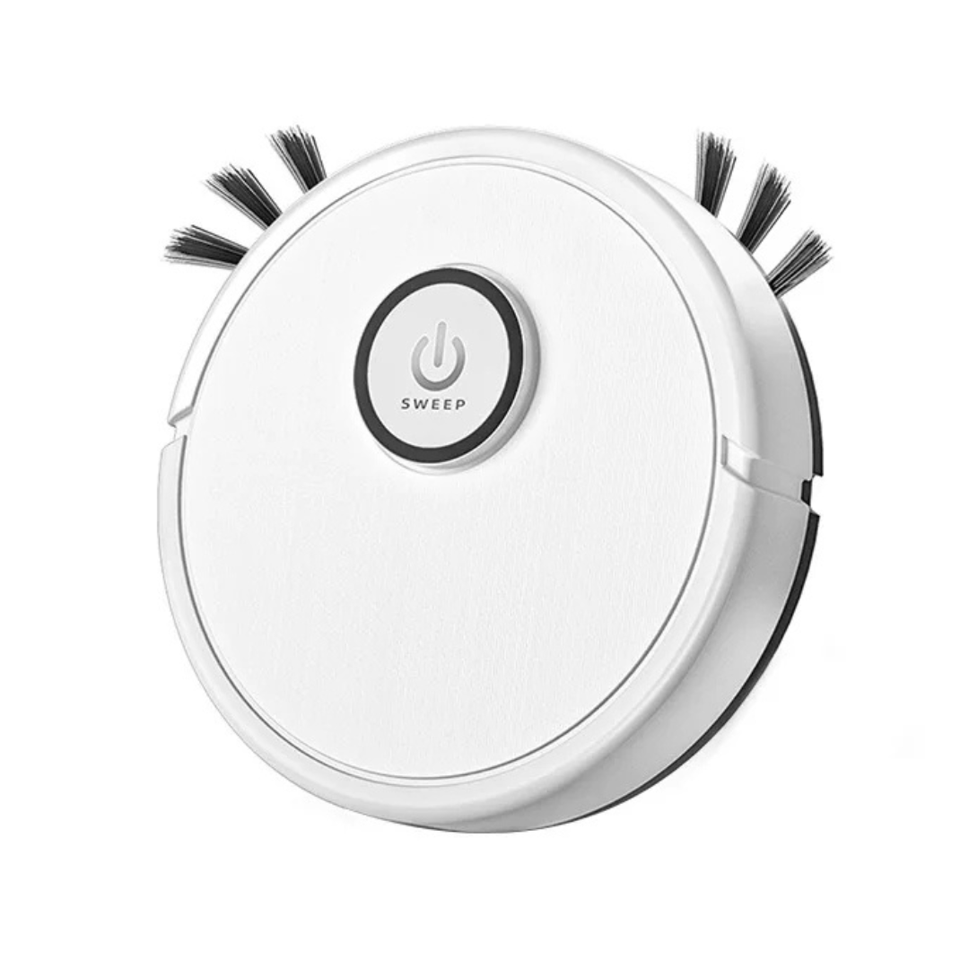3-in-1 Intelligent Robot Vacuum Cleaner with Mop, 6000Pa Suction, Laser Navigation, Sweep and Mop Combination in White