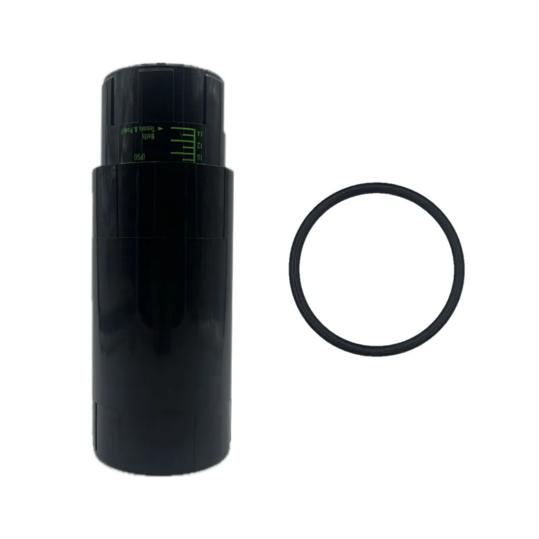 Tennis Ball Pressuriser and Storage Tube for 3 Balls, Portable Pressure Restoring Can, Black