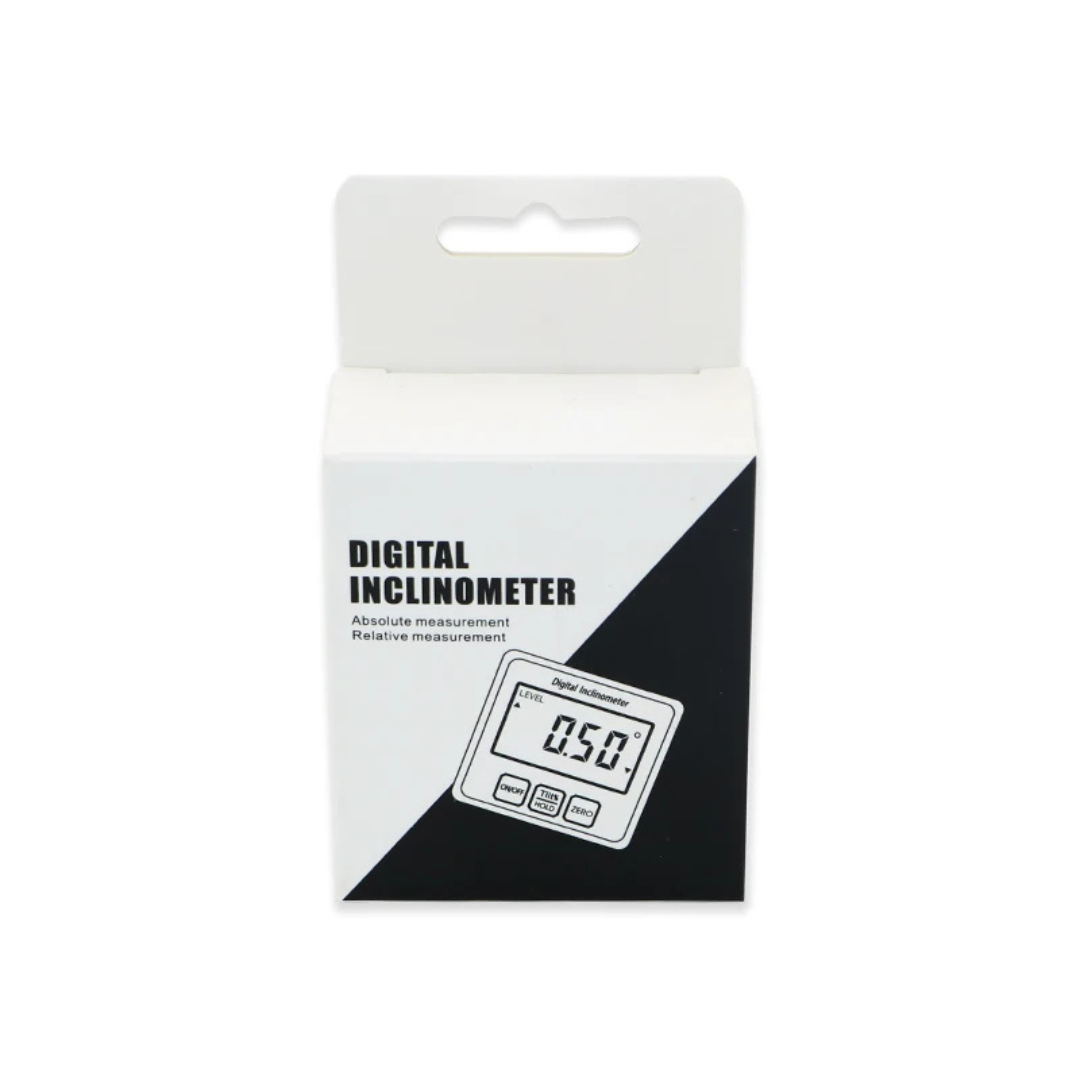 Digital Inclinometer Angle Gauge with LCD Display, Data Hold and Auto Shut-Off, Black
