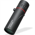 Portable Monocular Telescope 12x Magnification BAK4 Lens for Birdwatching Hiking Camping, Black