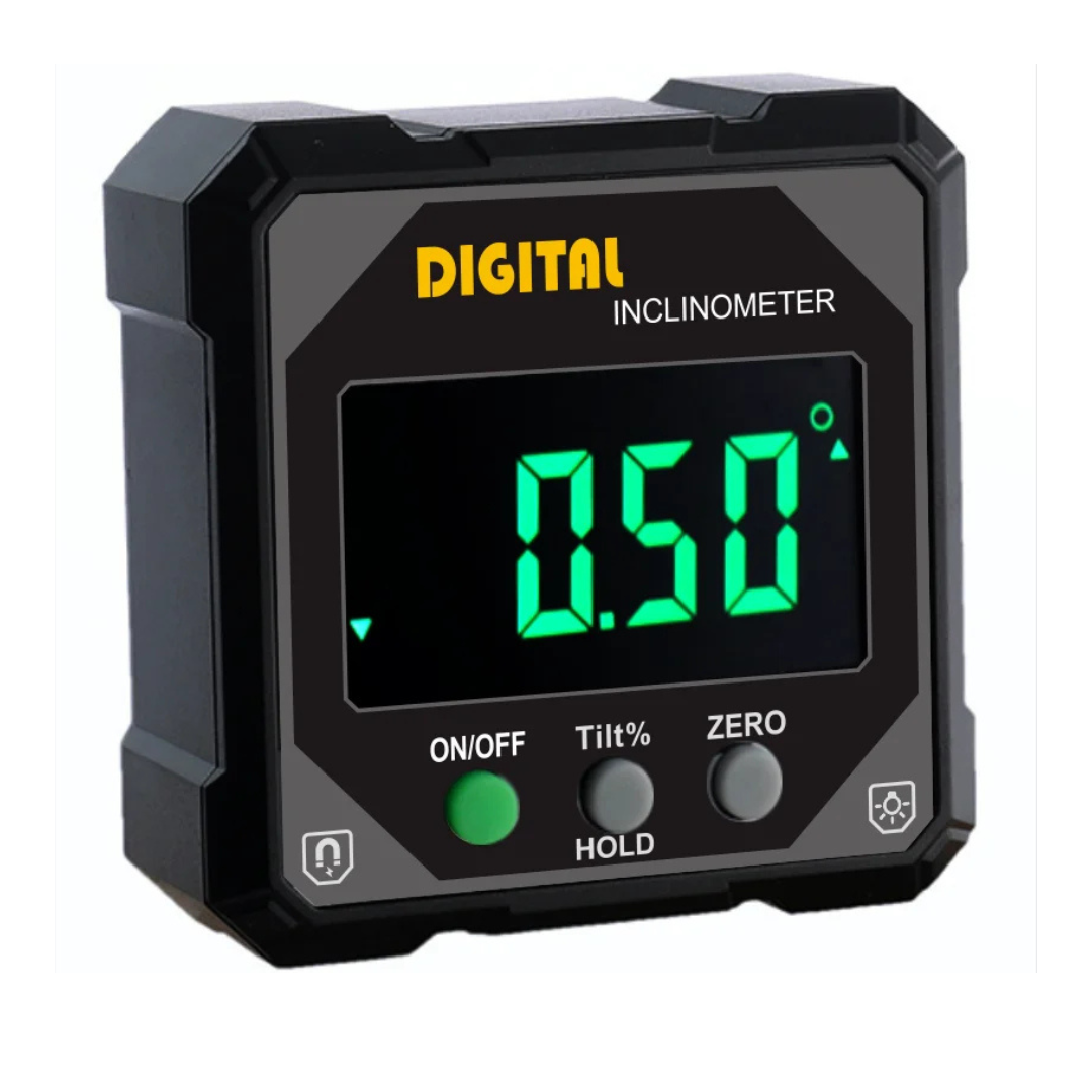 Digital Inclinometer Angle Gauge with LCD Display, Data Hold and Auto Shut-Off, Black
