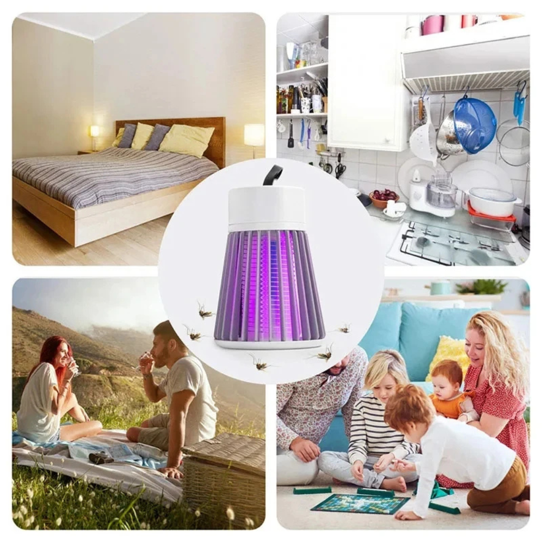 2-in-1 Electric Mosquito Zapper and LED Night Light, USB Powered Bug Killer for Indoor and Outdoor Use