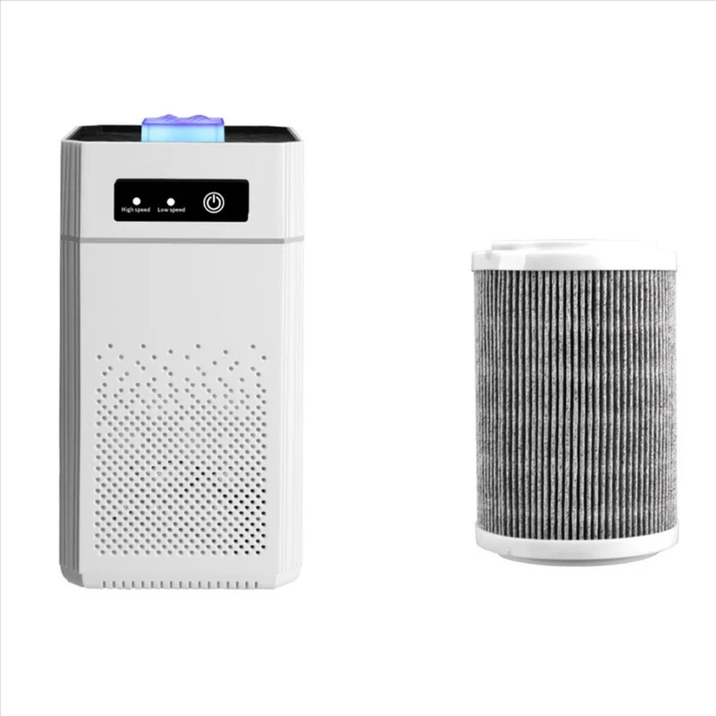 Portable Air Purifier with HEPA Filter and Aromatherapy Function, USB Powered, 18W, Replaceable Filter